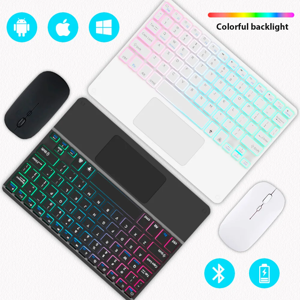 Laptop Accessories Combo - Bluetooth Keyboard for Tablet Android IOS