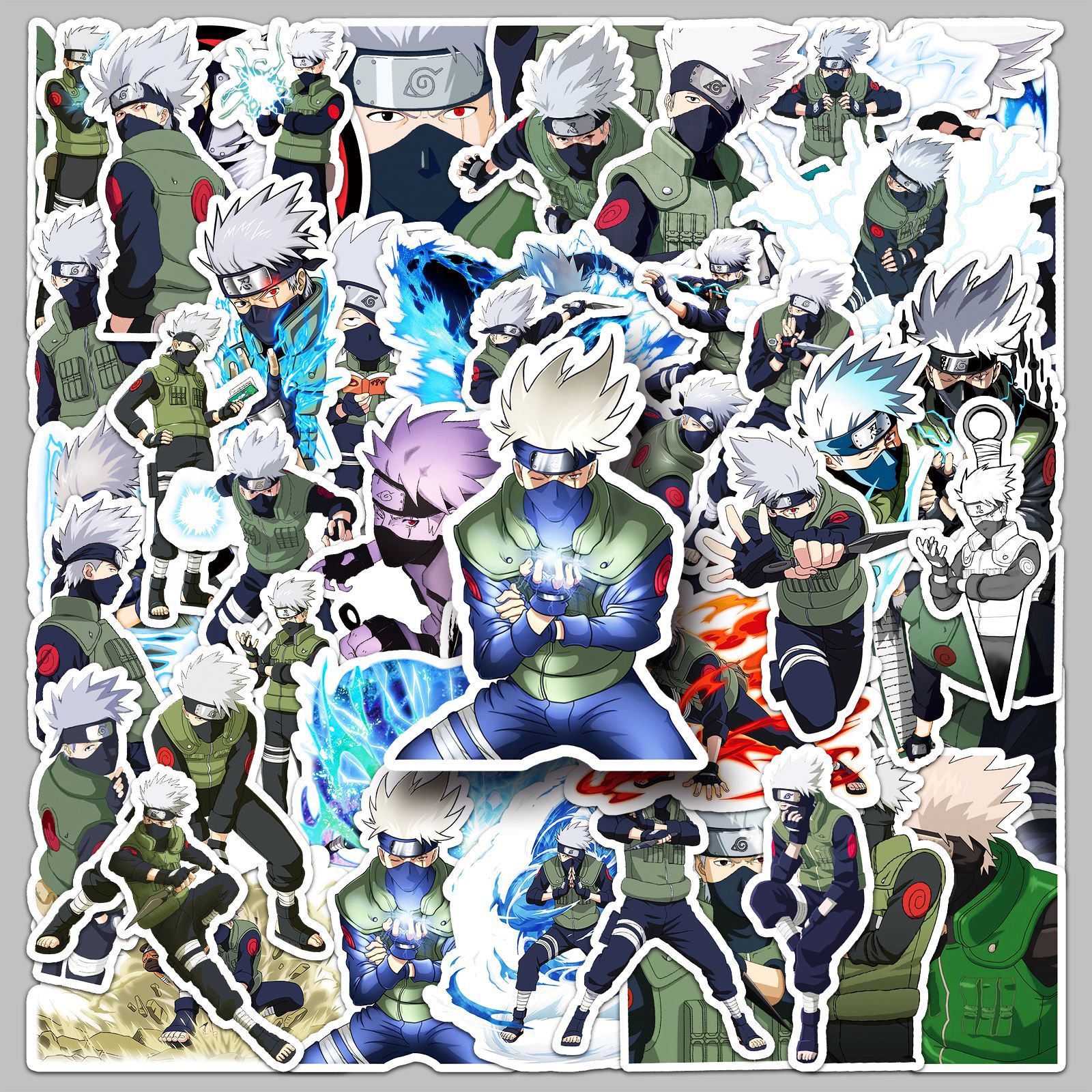 Laptop Accessories Stickers - 50pcs Anime Naruto Hatake Kakashi‌ Graffiti