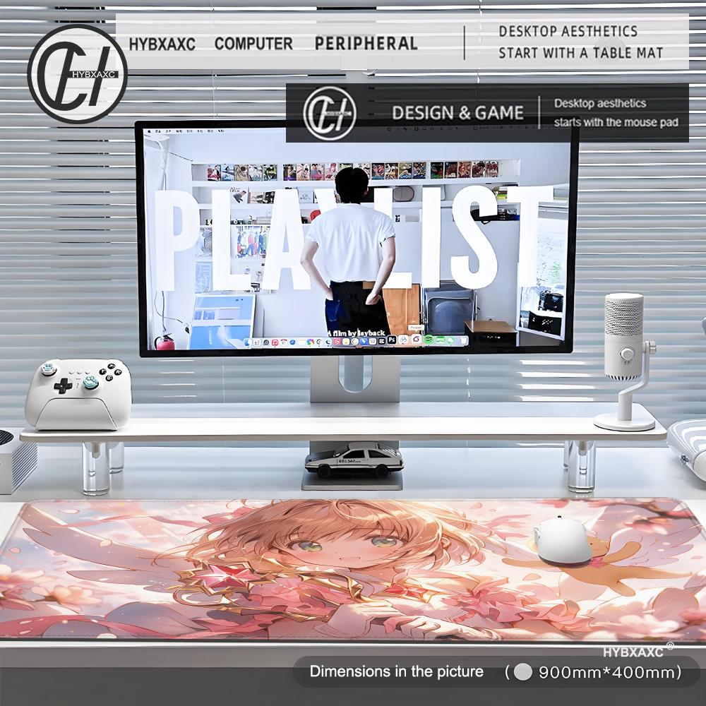 HYBXAXC Large Deskmat Wand Rub - Laptop Accessories Pink review and price
