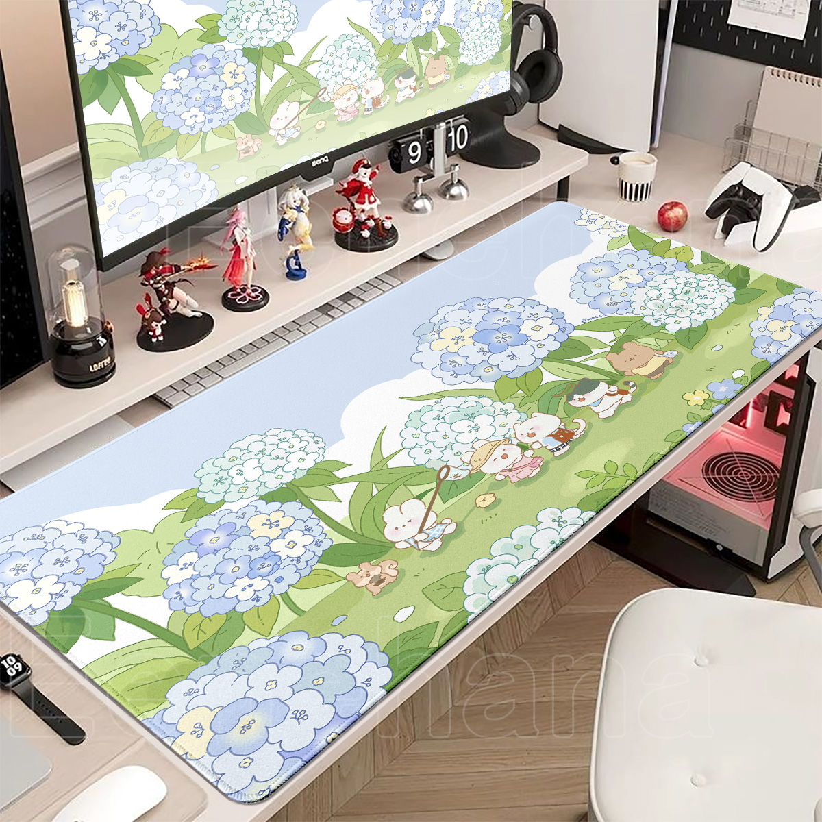 Spring Cute Rabbit Mouse Pad L - Laptop Accessories Pink review and price