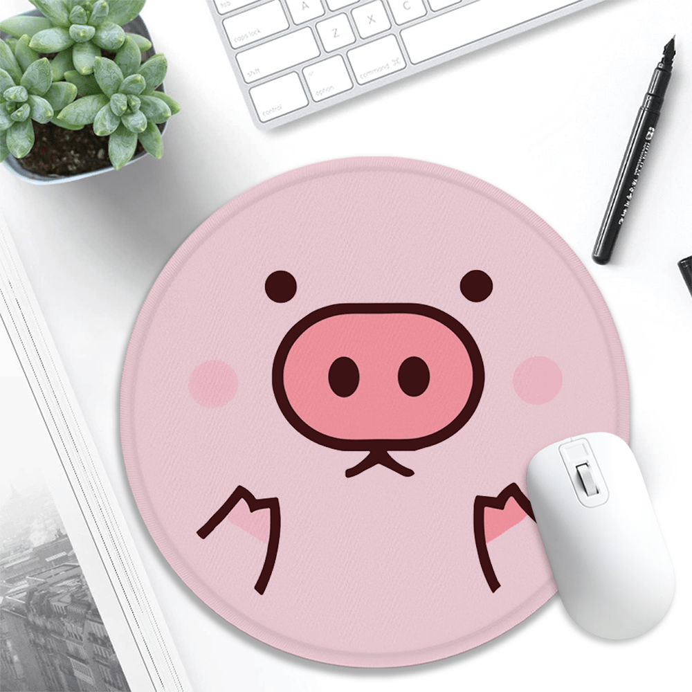 Kawaii Pink Pig Face Art circl - Laptop Accessories Pink review and price