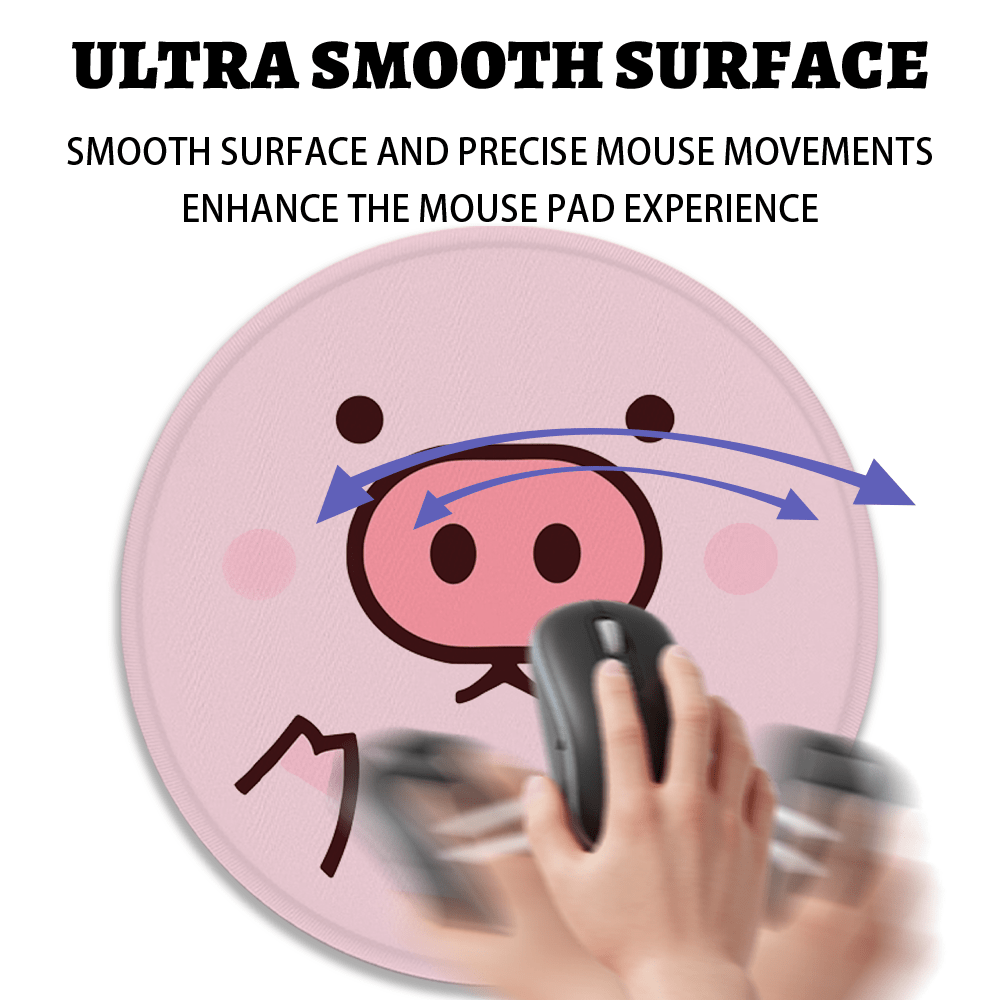 Kawaii Pink Pig Face Art circl - Laptop Accessories Pink review and price