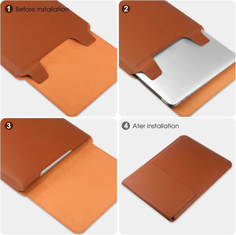 Portable Leather Laptop Sleeve - Xiaomi Laptop Accessories review and price