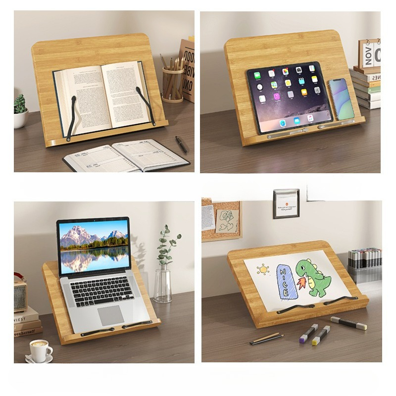 Wooden Reading Book Stand, Mul - Laptop Accessories For Office review and price