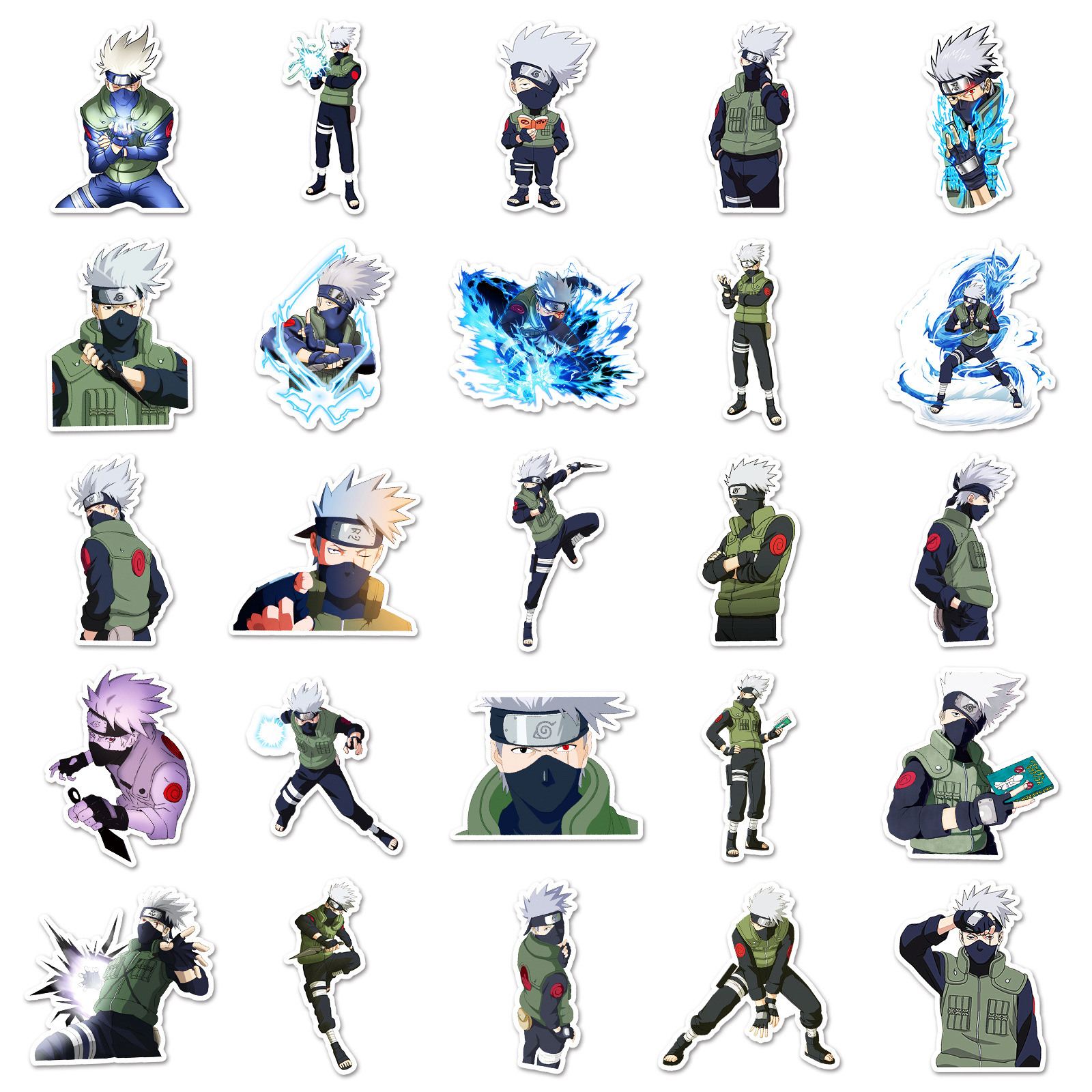 50pcs Anime Naruto Hatake Kaka - Laptop Accessories Stickers review and price