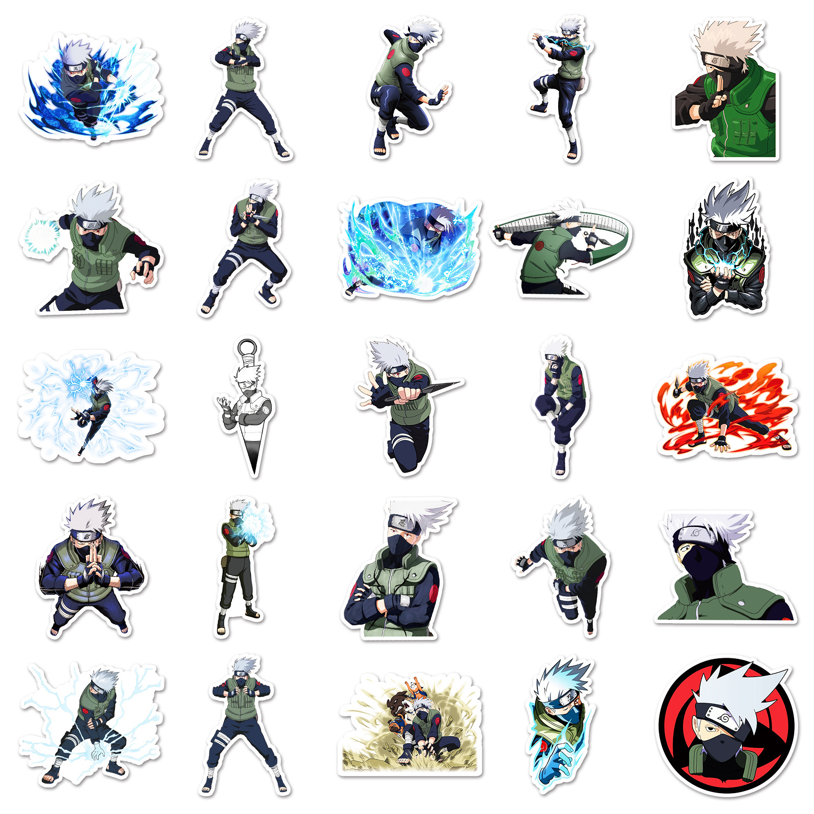 50pcs Anime Naruto Hatake Kaka - Laptop Accessories Stickers review and price
