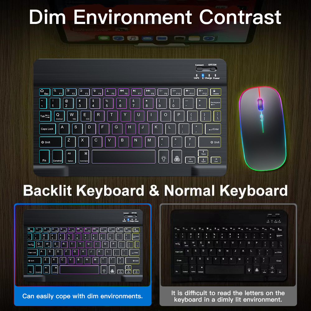 Backlit Backlight Bluetooth Ke - Laptop Accessories Combo review and price