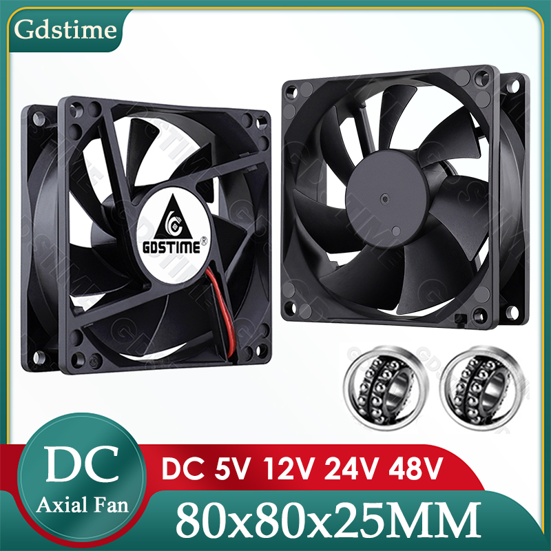 Gdstime DC 5V 12V 24V Fan 80mm - Laptop Accessories Computer review and price