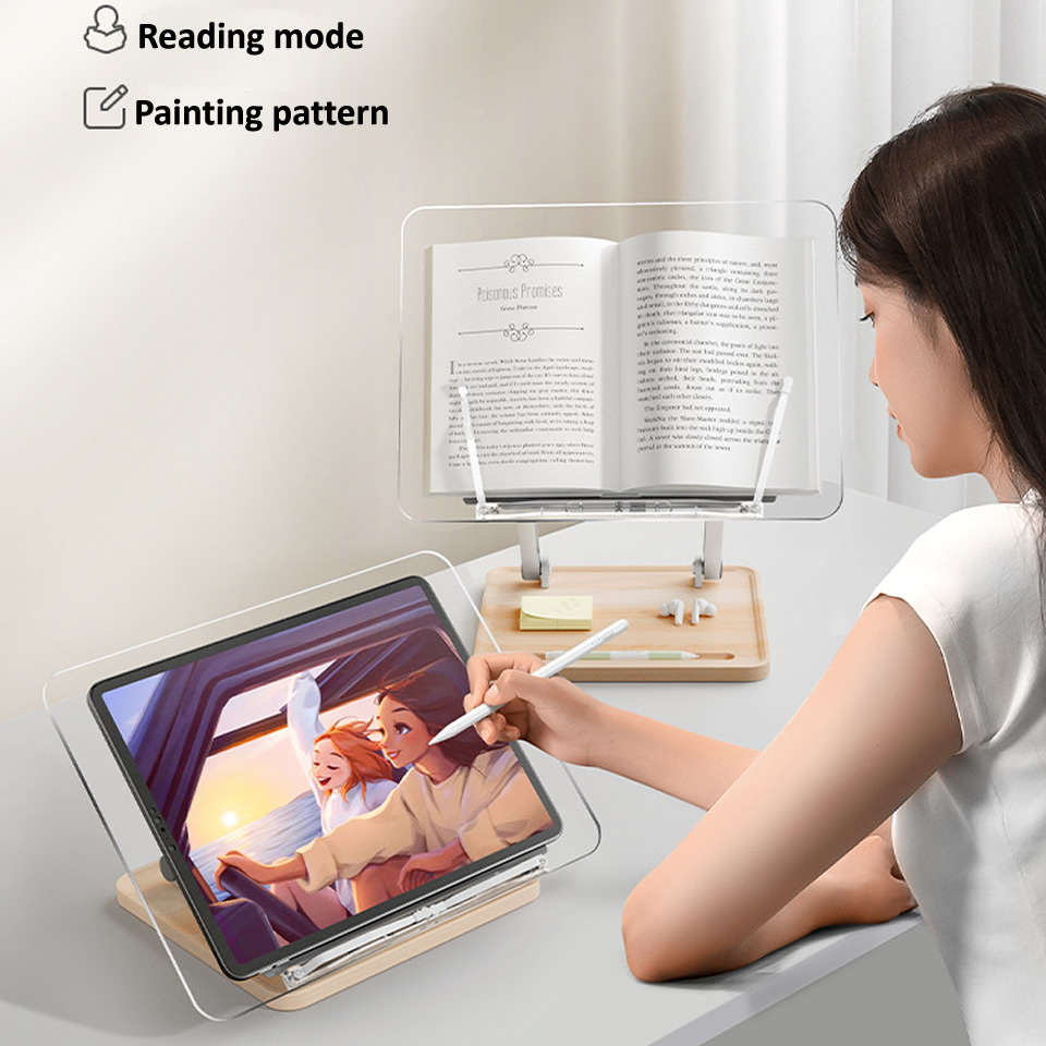 Wooden Reading Stand with ligh - Laptop Accessories For Office review and price