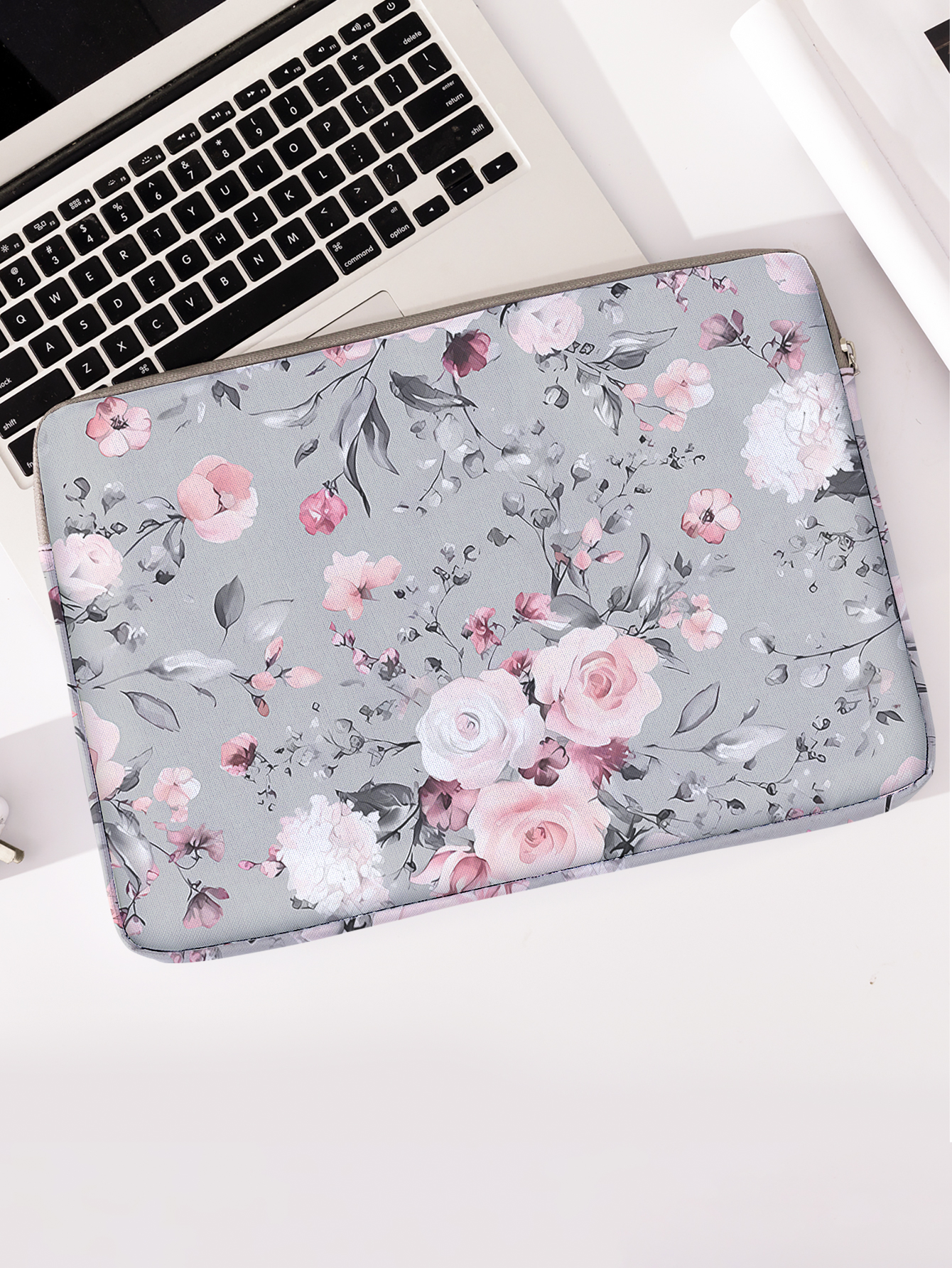Pink Floral Print Laptop Sleev - Laptop Accessories Pink review and price
