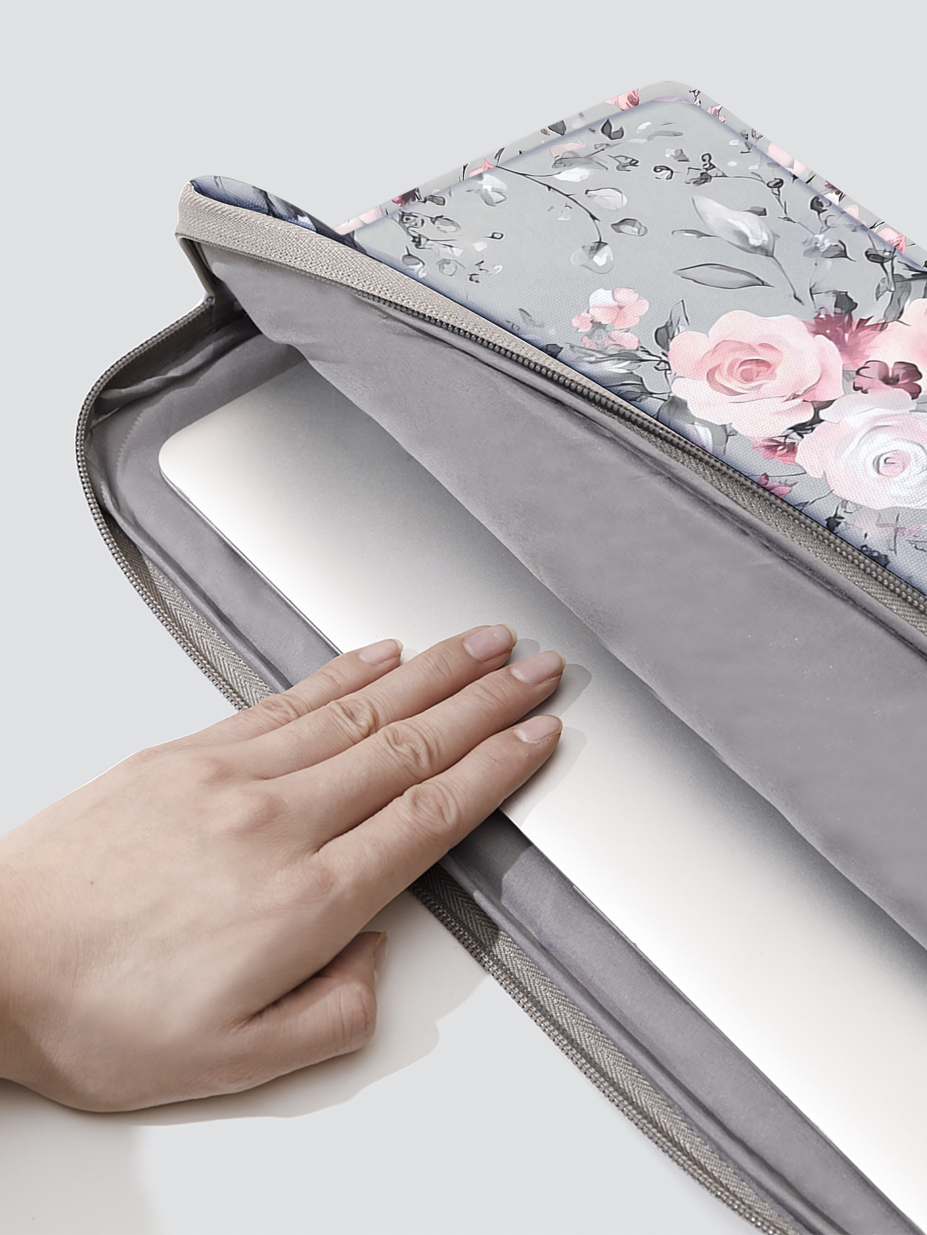 Pink Floral Print Laptop Sleev - Laptop Accessories Pink review and price