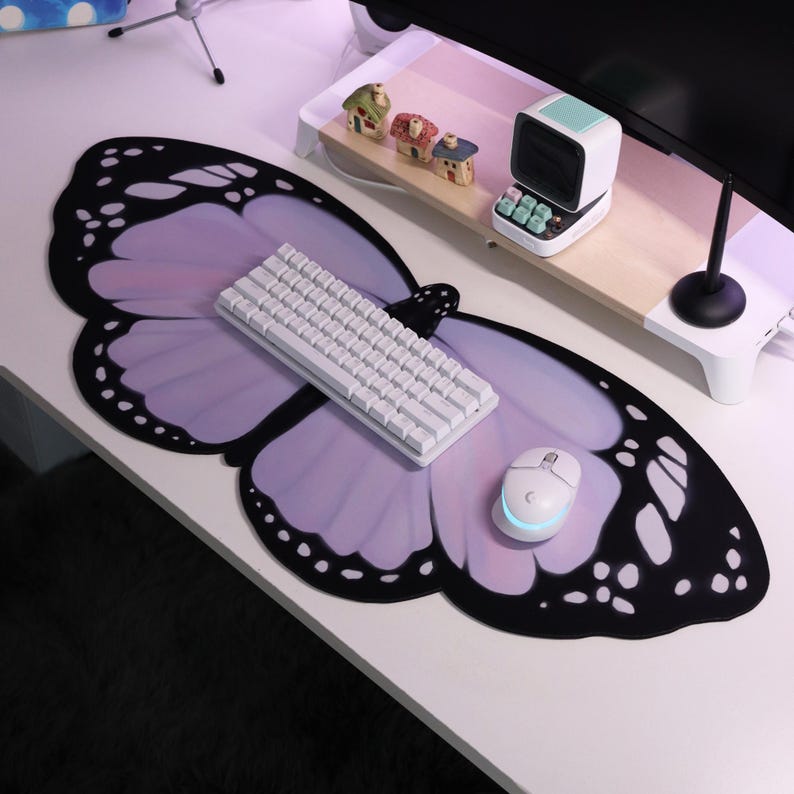 Lilac Butterfly Deskmat 90x40c - Laptop Accessories Protector review and price