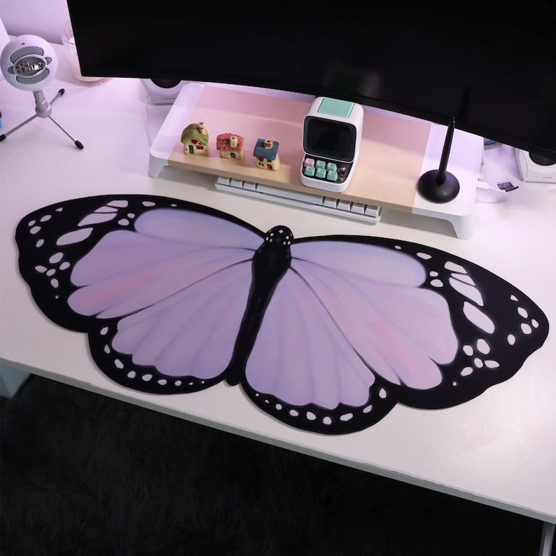 Lilac Butterfly Deskmat 90x40c - Laptop Accessories Protector review and price