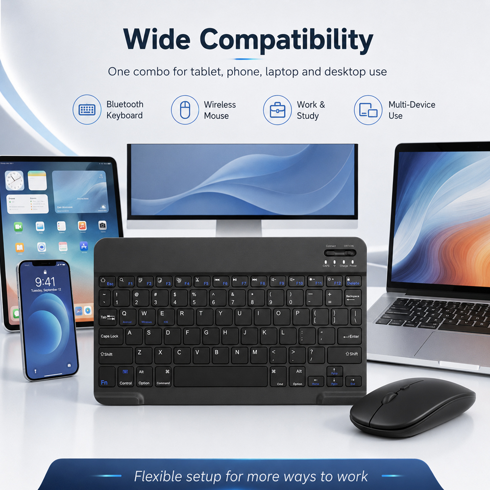 Bluetooth Wireless Keyboard Fo - Laptop Accessories Combo review and price