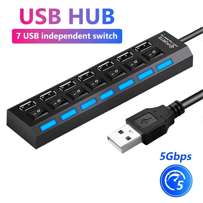 7 Port USB 2.0 Hub Splitter Fo - Laptop Accessories For Office review and price