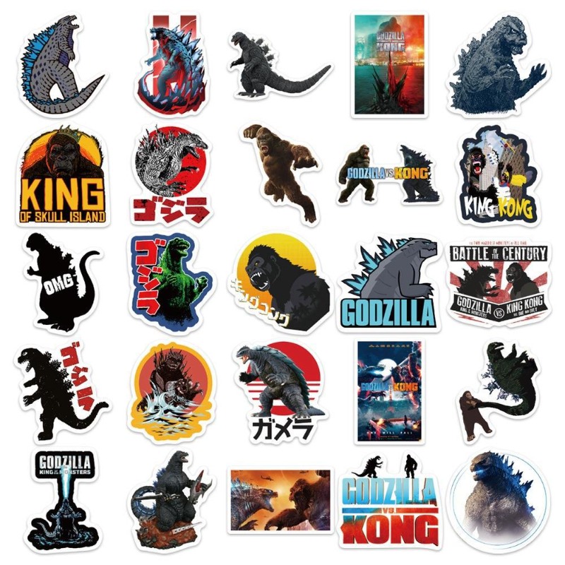 50pcs/set Movies Godzilla Vs.  - Laptop Accessories Stickers review and price