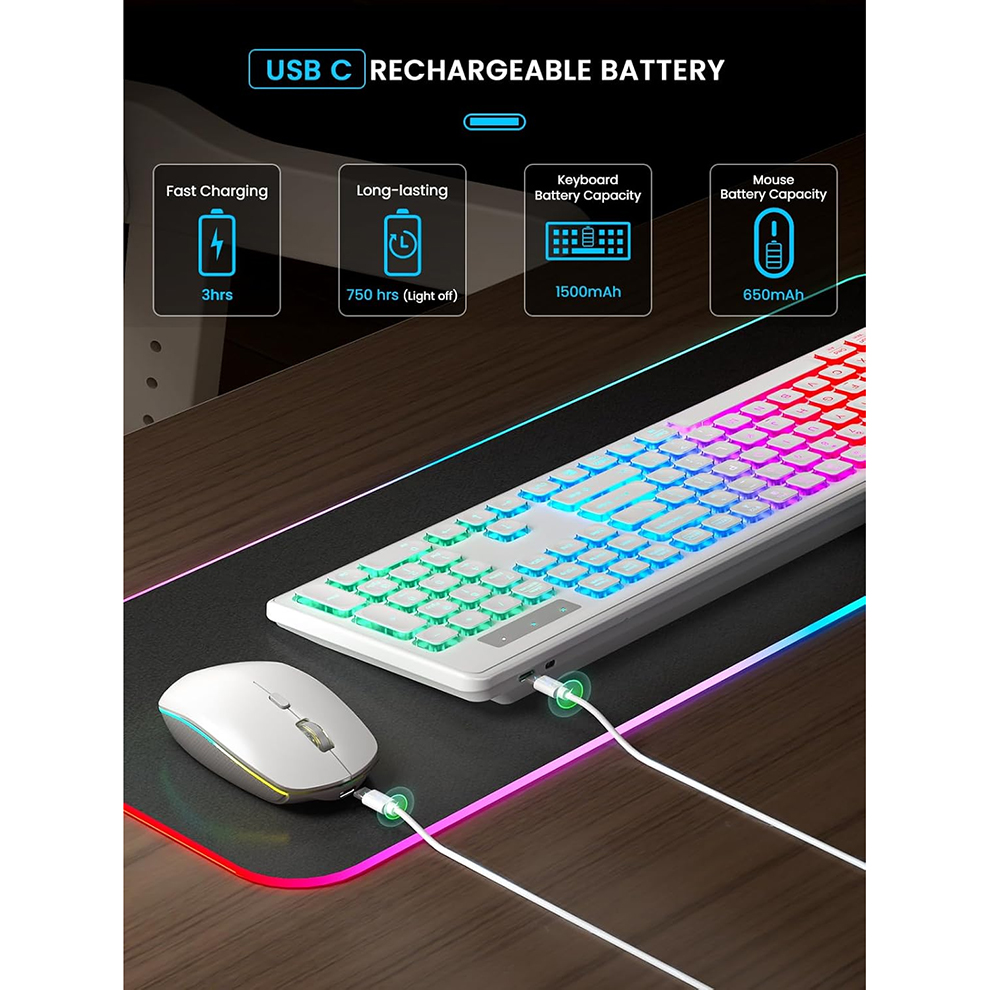 Backlit Wireless Keyboard and  - Laptop Accessories Combo review and price