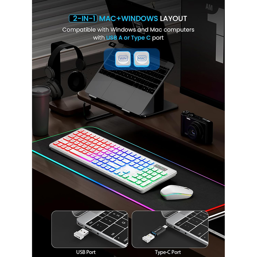 Backlit Wireless Keyboard and  - Laptop Accessories Combo review and price