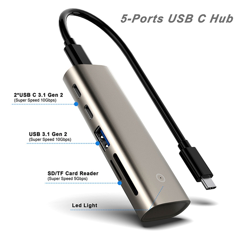 USB Hub USB-A(Gen2)+2xUSB-C(Ge - Accessories Laptop review and price